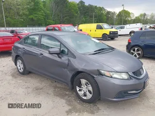 2014 Honda Civic Sedan LX with VIN 2HGFB2F55EH523702, listed as a IAAI auction lot 41979747 with 79,728 mi miles. Bid and sale history available at carsss.com. Image 1.