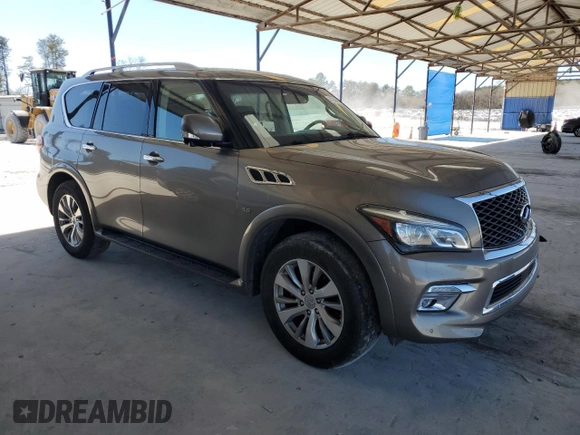 2016 Infiniti QX80 with VIN JN8AZ2NF0G9610963, listed as a Copart auction lot 47184895 with 183,836 mi miles and Salvage title. Bid and sale history available at DreamBid. Image 4.