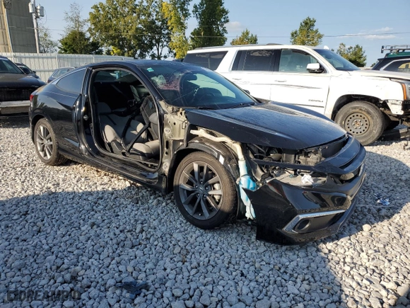 2019 Honda Civic Coupe EX with VIN 2HGFC3B30KH354448, listed as a Copart auction lot 69807884 with 27,934 mi miles and Salvage Title. Bid and sale history available at carsss.com. Image 4.