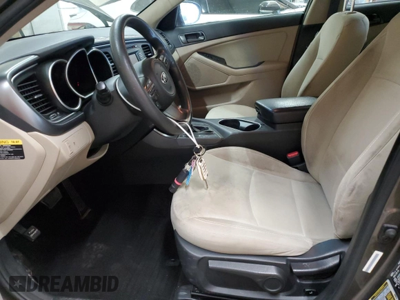 2015 Kia Optima LX with VIN 5XXGM4A76FG398425, listed as a Copart auction lot 62223455 with 136,399 mi miles and Salvage title. Bid and sale history available at DreamBid. Image 7.