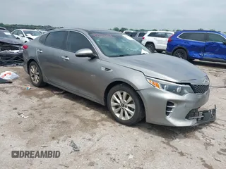 2017 Kia Optima EX with VIN 5XXGU4L35HG121651, listed as a IAAI auction lot 42155324 with 204,302 mi miles and . Bid and sale history available at DreamBid. Image 1.