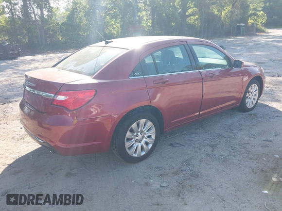 2014 Chrysler 200 LX with VIN 1C3CCBAB2EN212963, listed as a IAAI auction lot 42185158 with 244,647 mi miles. Bid and sale history available at carsss.com. Image 4.