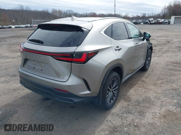 2024 Lexus NX with VIN 2T2GGCEZ7RC059449, listed as a IAAI auction lot 41955775 with 5,691 mi miles. Bid and sale history available at carsss.com. Image 4.