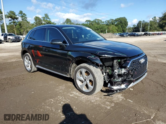 2023 Audi Q5 S line Premium Plus with VIN WA1EABFY8P2069068, listed as a Copart auction lot 80244404 with 15,253 mi miles and Salvage Title. Bid and sale history available at DreamBid. Image 4.
