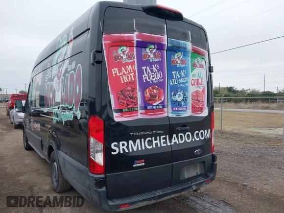 2023 Ford Transit Cargo with VIN 1FTBR3XG9PKA31930, listed as a IAAI auction lot 41397621 with 62,874 mi miles and . Bid and sale history available at DreamBid. Image 3.