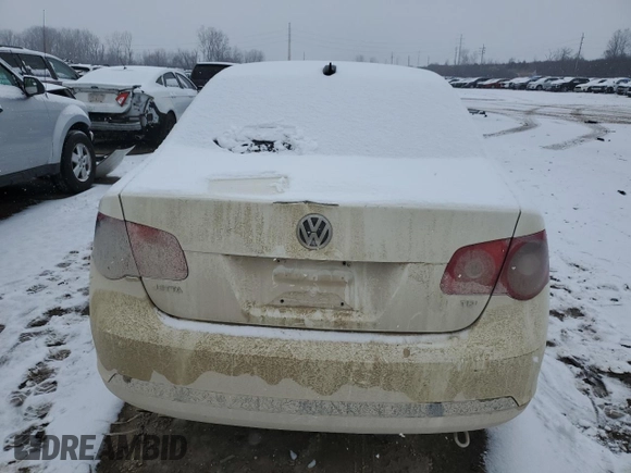 2006 Volkswagen Jetta 1.9L TDI with VIN 3VWDT71K86M626433, listed as a Copart auction lot 44404975 with 336,630 mi miles and Salvage title. Bid and sale history available at DreamBid. Image 6.