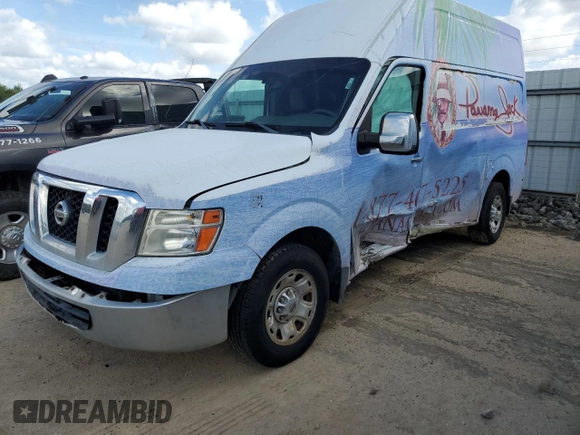 2012 Nissan NV SV with VIN 1N6BF0LY7CN100156, listed as a Copart auction lot 51868045 with Not provided miles and Salvage title. Bid and sale history available at DreamBid. Image 1.