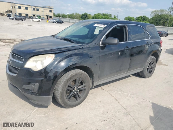 2013 Chevrolet Equinox LS with VIN 2GNALBEK6D1140024, listed as a Copart auction lot 53658135 with 179,670 mi miles and Salvage Title. Bid and sale history available at carsss.com. Image 1.