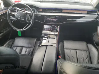 2019 Audi A8 with VIN WAU8EAF82KN024763, listed as a Copart auction lot 80981844 with 49,590 mi miles and Salvage Title. Bid and sale history available at carsss.com. Image 8.
