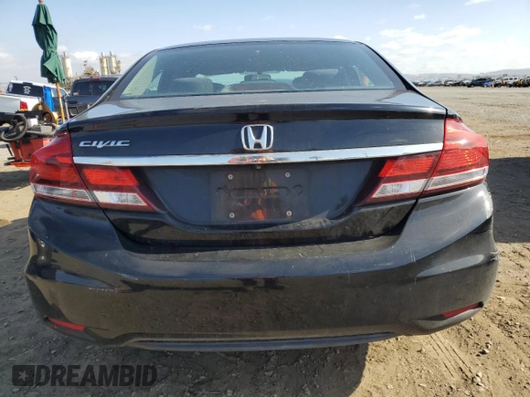 2014 Honda Civic Sedan LX with VIN 19XFB2F59EE234655, listed as a Copart auction lot 50932145 with 197,540 mi miles and Salvage Title. Bid and sale history available at carsss.com. Image 6.