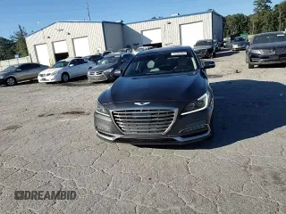 2018 Genesis G80 3.8L with VIN KMHGN4JE7JU249418, listed as a Copart auction lot 76242584 with 86,971 mi miles and Salvage Title. Bid and sale history available at carsss.com. Image 14.