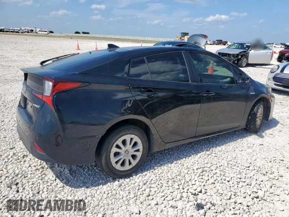 2019 Toyota Prius L Eco with VIN JTDKARFU0K3083516, listed as a Copart auction lot 59800495 with Not provided miles and Salvage title. Bid and sale history available at DreamBid. Image 3.