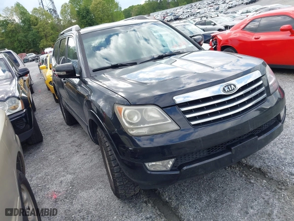 2009 Kia Borrego LX with VIN KNDJJ741295020182, listed as a IAAI auction lot 42012595 with 170,929 mi miles. Bid and sale history available at carsss.com. Image 1.