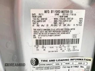 2011 Ford F-150 XL с VIN 1FTFW1CF4BFC85087, выставлен на аукционе Copart как лот 60024785 с пробегом Не указан миль и Списание • Salvage title. История ставок и продаж доступна на DreamBid. Изображение 12.