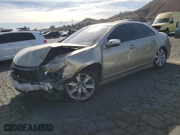 2009 Acura RL Tech Pkg with VIN JH4KB26609C002495, listed as a Copart auction lot 42647185 with 116,942 mi miles and Salvage Title. Bid and sale history available at carsss.com. Image 1.