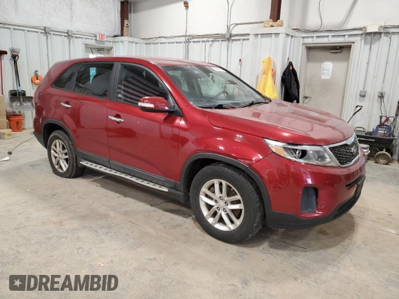 2014 Kia Sorento LX with VIN 5XYKT3A65EG487427, listed as a Copart auction lot 52041315 with 195,327 mi miles and Non Repairable. Bid and sale history available at carsss.com. Image 4.