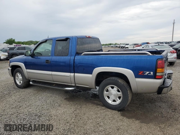 2004 GMC Sierra 1500 SLE with VIN 1GTEK19T34Z267816, listed as a Copart auction lot 54185515 with 214,695 mi miles and Salvage title. Bid and sale history available at DreamBid. Image 2.