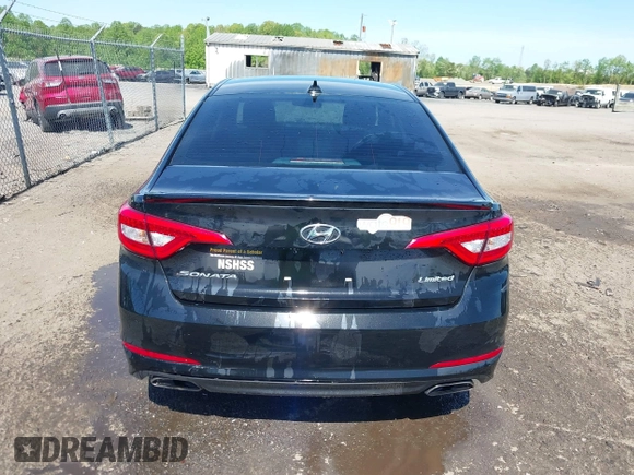 2015 Hyundai Sonata Limited with VIN 5NPE34AF2FH255512, listed as a IAAI auction lot 42075804 with 156,189 mi miles and . Bid and sale history available at carsss.com. Image 6.