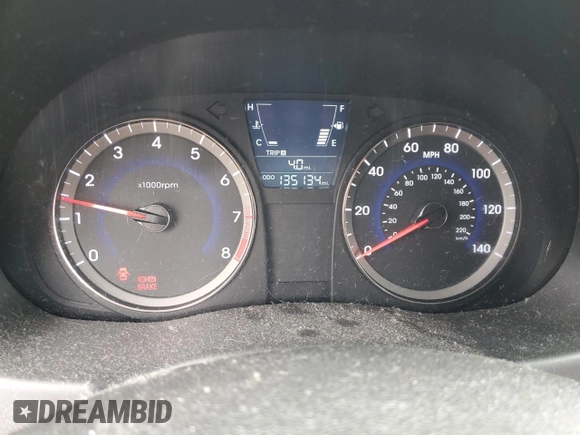 2014 Hyundai Accent GS with VIN KMHCT5AE4EU184401, listed as a Copart auction lot 54960195 with 135,134 mi miles and Clean Title. Bid and sale history available at carsss.com. Image 9.