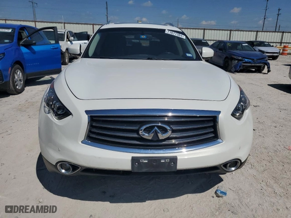 2014 Infiniti QX70 with VIN JN8CS1MWXEM412393, listed as a Copart auction lot 71877304 with 86,401 mi miles and Salvage Title. Bid and sale history available at carsss.com. Image 5.