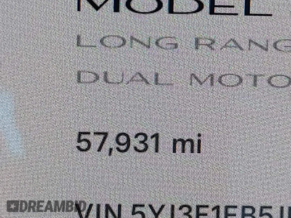 2018 Tesla Model 3 Long Range Battery with VIN 5YJ3E1EB5JF100578, listed as a IAAI auction lot 41959766 with 57,931 mi miles and . Bid and sale history available at DreamBid. Image 15.