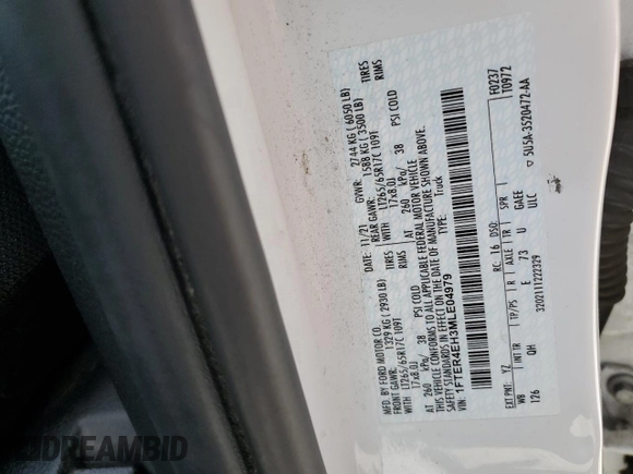 2021 Ford Ranger XL with VIN 1FTER4EH3MLE04979, listed as a Copart auction lot 62901845 with 86,702 mi miles and Clean title. Bid and sale history available at DreamBid. Image 12.