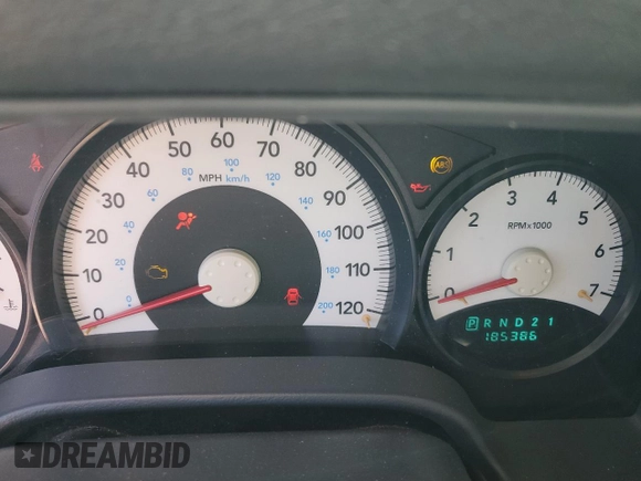 2006 Dodge Durango SXT with VIN 1D4HD38K86F174504, listed as a Copart auction lot 80253834 with 185,386 mi miles and Salvage title. Bid and sale history available at DreamBid. Image 10.