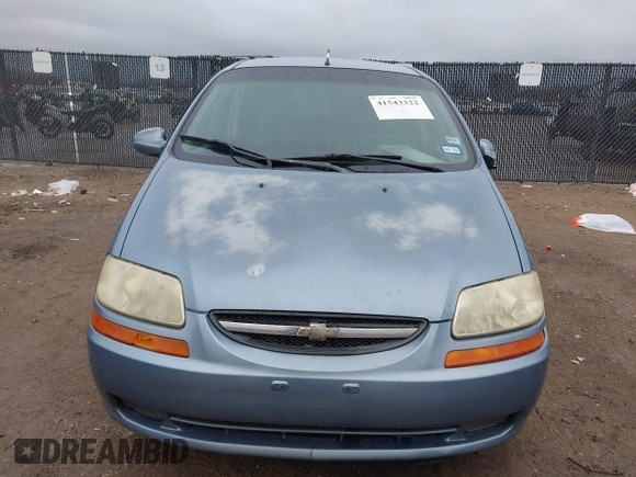 2006 Chevrolet Aveo LS with VIN KL1TD66616B563708, listed as a IAAI auction lot 41543322 with 120,824 mi miles and . Bid and sale history available at DreamBid. Image 12.