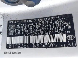 2017 Toyota Corolla L с VIN 2T1BURHE2HC910056, выставлен на аукционе IAAI как лот 41668903 с пробегом 98 795 миль миль и . История ставок и продаж доступна на DreamBid. Изображение 9.