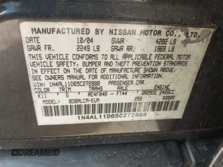 2005 Nissan Altima 2.5 S with VIN 1N4AL11D65C272888, listed as a IAAI auction lot 41895448 with 140,928 mi miles. Bid and sale history available at carsss.com. Image 9.