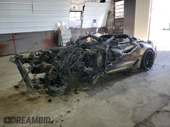 2015 Chevrolet Corvette Z06 1LZ with VIN 1G1YN2D60F5603548, listed as a Copart auction lot 76451274 with 0 mi miles and Salvage Title. Bid and sale history available at carsss.com. Image 1.