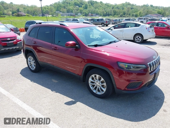 2020 Jeep Cherokee Latitude with VIN 1C4PJLCB4LD615142, listed as a IAAI auction lot 42116038 with 52,250 mi miles and . Bid and sale history available at DreamBid. Image 1.
