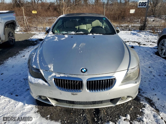 2005 BMW 6 Series 645Ci with VIN WBAEK73415B325739, listed as a Copart auction lot 86249364 with 85,651 mi miles and Salvage Title. Bid and sale history available at carsss.com. Image 5.