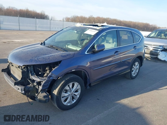 2014 Honda CR-V EX-L with VIN 2HKRM4H74EH607257, listed as a IAAI auction lot 41801147 with 67,145 mi miles. Bid and sale history available at carsss.com. Image 2.