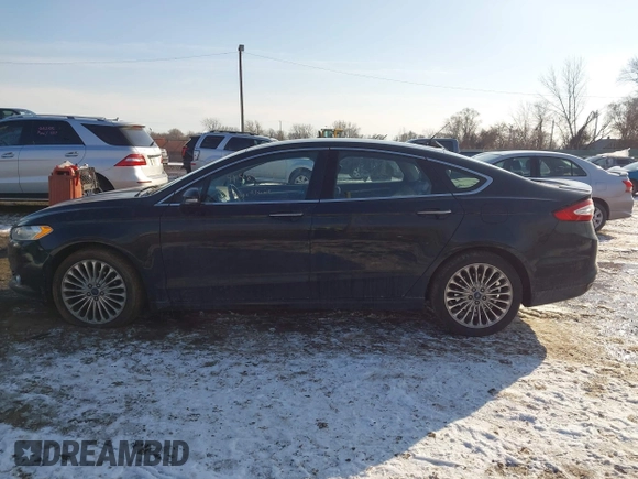 2014 Ford Fusion Titanium with VIN 3FA6P0K90ER336116, listed as a IAAI auction lot 41559792 with 132,852 mi miles. Bid and sale history available at carsss.com. Image 14.