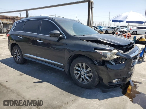 2014 Infiniti QX60 with VIN 5N1AL0MM2EC531260, listed as a Copart auction lot 61309165 with 160,957 mi miles and Salvage title. Bid and sale history available at DreamBid. Image 4.