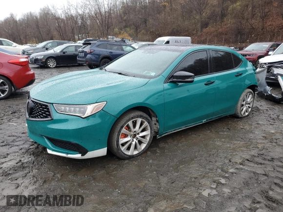 2020 Acura TLX w/Technology Pkg with VIN 19UUB3F43LA004020, listed as a Copart auction lot 81593814 with 38,384 mi miles and Non Repairable. Bid and sale history available at carsss.com. Image 1.