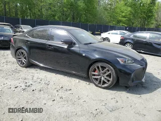 2019 Lexus IS 300 with VIN JTHC81D2XK5035236, listed as a Copart auction lot 54554095 with 70,847 mi miles and Salvage title. Bid and sale history available at DreamBid. Image 4.