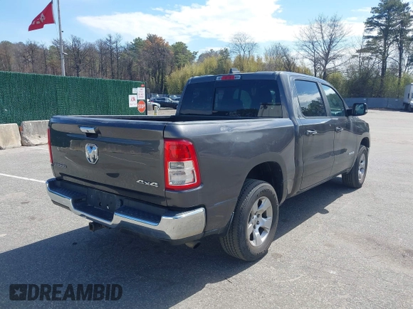 2019 Ram 1500 Big Horn/Lone Star with VIN 1C6RRFFG7KN782511, listed as a IAAI auction lot 42040822 with 156,310 mi miles. Bid and sale history available at carsss.com. Image 4.