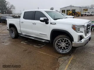 2019 GMC Sierra 1500 SLT with VIN 1GTU9DED6KZ167889, listed as a Copart auction lot 43217965 with 47,417 mi miles and Salvage Title. Bid and sale history available at carsss.com. Image 4.