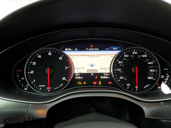 2017 Audi A7 Premium Plus with VIN WAUW3AFC2HN062584, listed as a Copart auction lot 54440163 with 80,486 mi miles. Bid and sale history available at carsss.com. Image 9.