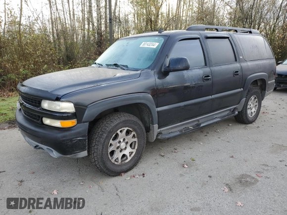 2006 Chevrolet Suburban Z71 with VIN 3GNFK16Z16G133085, listed as a Copart auction lot 80143244 with 0 mi miles and Salvage Title. Bid and sale history available at carsss.com. Image 1.