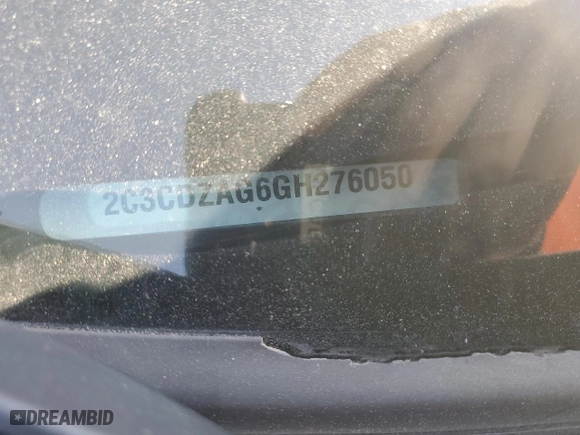 2016 Dodge Challenger SXT Plus with VIN 2C3CDZAG6GH276050, listed as a Copart auction lot 52616175 with 124,356 mi miles and Salvage Title. Bid and sale history available at carsss.com. Image 14.