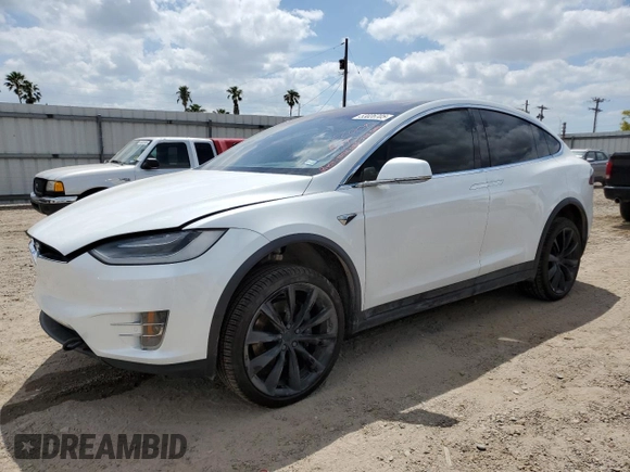 2020 Tesla Model X Long Range with VIN 5YJXCDE20LF303678, listed as a Copart auction lot 53026705 with Not Provided miles and Salvage Title. Bid and sale history available at carsss.com. Image 1.
