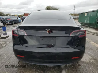2022 Tesla Model 3 with VIN 5YJ3E1EA0NF186296, listed as a Copart auction lot 45711405 with 75,653 mi miles and Salvage Title. Bid and sale history available at DreamBid. Image 6.