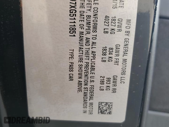 2016 Chevrolet Corvette Z51 3LT z VIN 1G1YM2D7XG5111851, wystawiony jako Copart lot #44197185 z przebiegiem 129 659 mil mil oraz Szkoda całkowita • Salvage title. Historia ofert i sprzedaży dostępna na DreamBid. Obrazek 12.