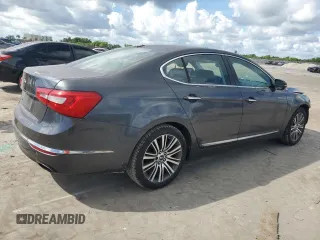 2014 Kia Cadenza Premium with VIN KNALN4D79E5134770, listed as a Copart auction lot 73569374 with 141,599 mi miles and Salvage Title. Bid and sale history available at carsss.com. Image 3.