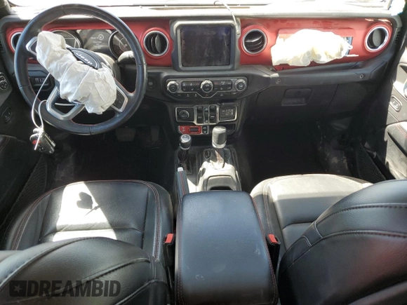 2021 Jeep Gladiator Rubicon with VIN 1C6JJTBG6ML579391, listed as a Copart auction lot 54626145 with 38,847 mi miles and Salvage title. Bid and sale history available at DreamBid. Image 8.