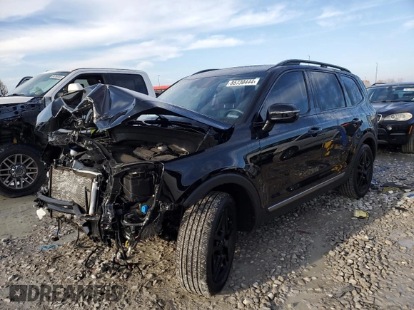 2023 Kia Telluride SX Prestige X-Line with VIN 5XYP5DGC9PG388311, listed as a Copart auction lot 85730444 with 18,391 mi miles and Salvage title. Bid and sale history available at DreamBid. Image 1.