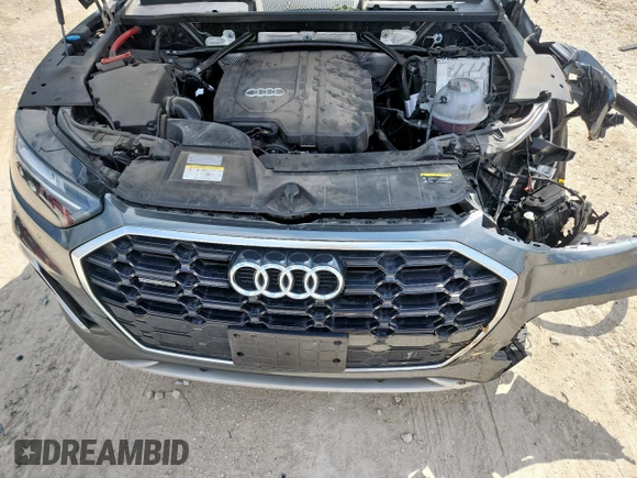 2024 Audi Q5 S line Premium with VIN WA1GAAFY6R2030890, listed as a Copart auction lot 59432555 with 33,671 mi miles and Salvage title. Bid and sale history available at DreamBid. Image 12.